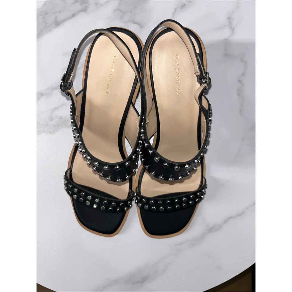 G.H. Bass Rachael Dress Sandals 3" Block Heel 100% Leather Upper Material 10M - Picture 3 of 14